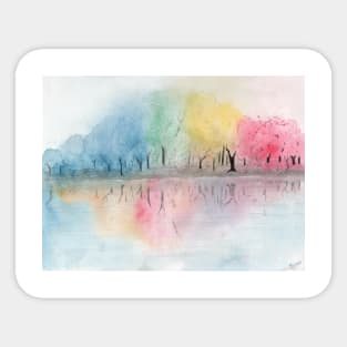Colorful Trees Sticker